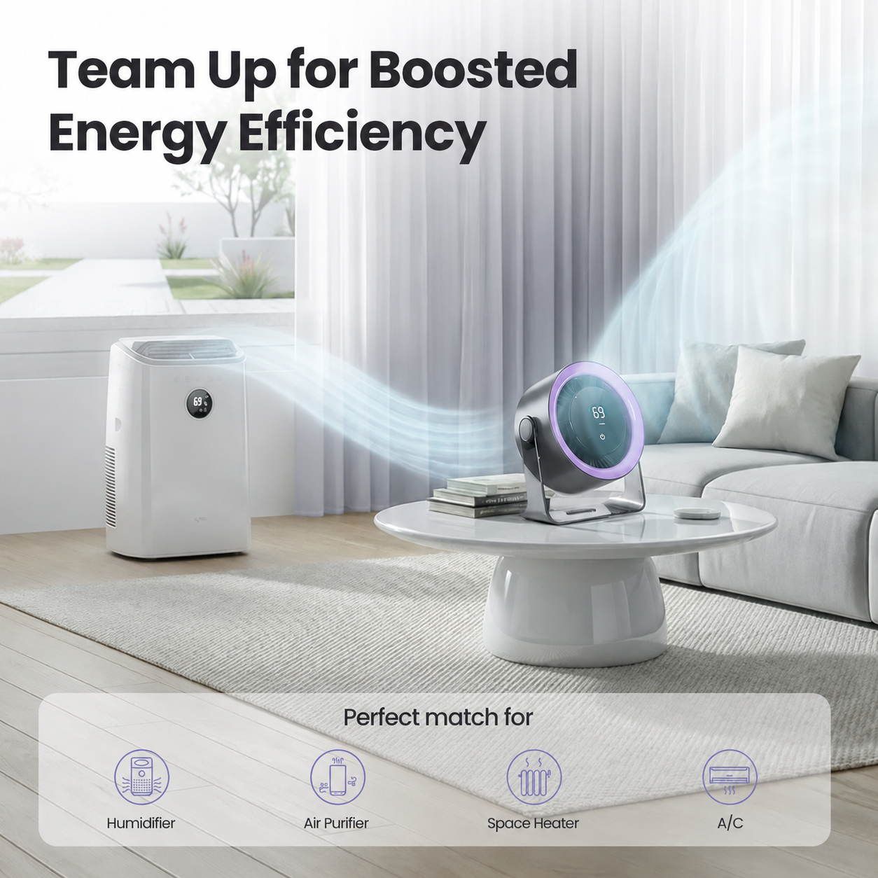 2026 Desk Fan with LED Display USB Powered Portable 100 Speeds 120° Tilt Quiet Long Battery Life Oscillating Table Fan for Bedroom Office Home Camping