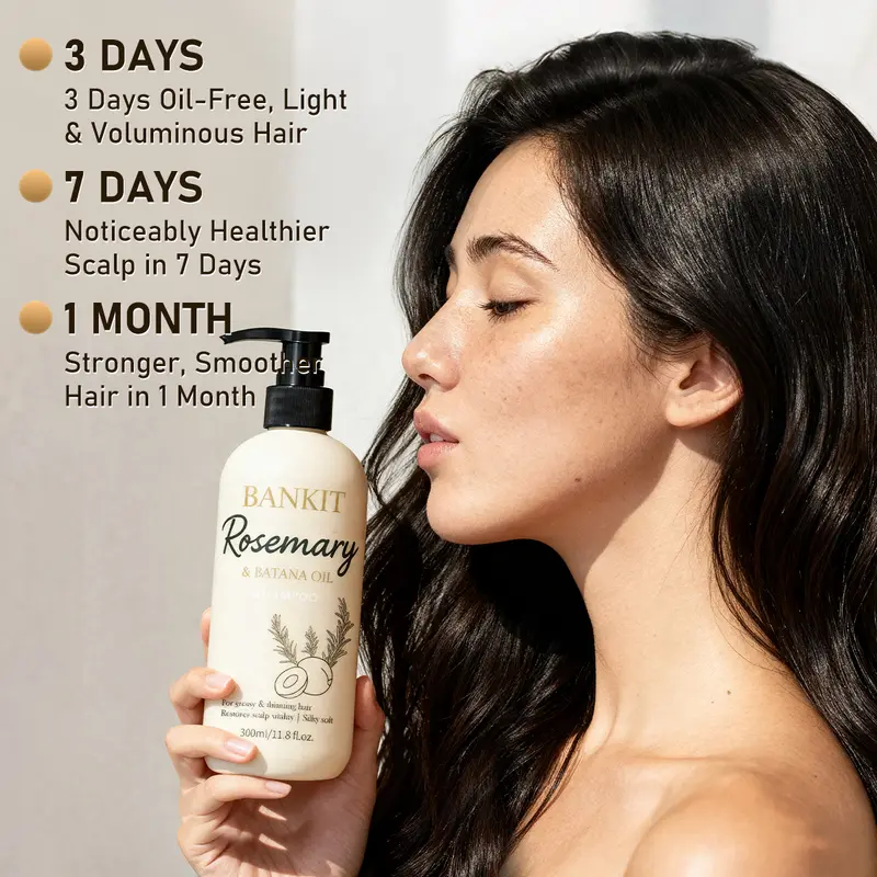 BANKIT Rosemary & Batana Oil Hair Growth Cleanser | Helps Reduce Oily Scalp & Dandruff, Soothes Scalp Irritation & Restores Smooth, Healthy Shine