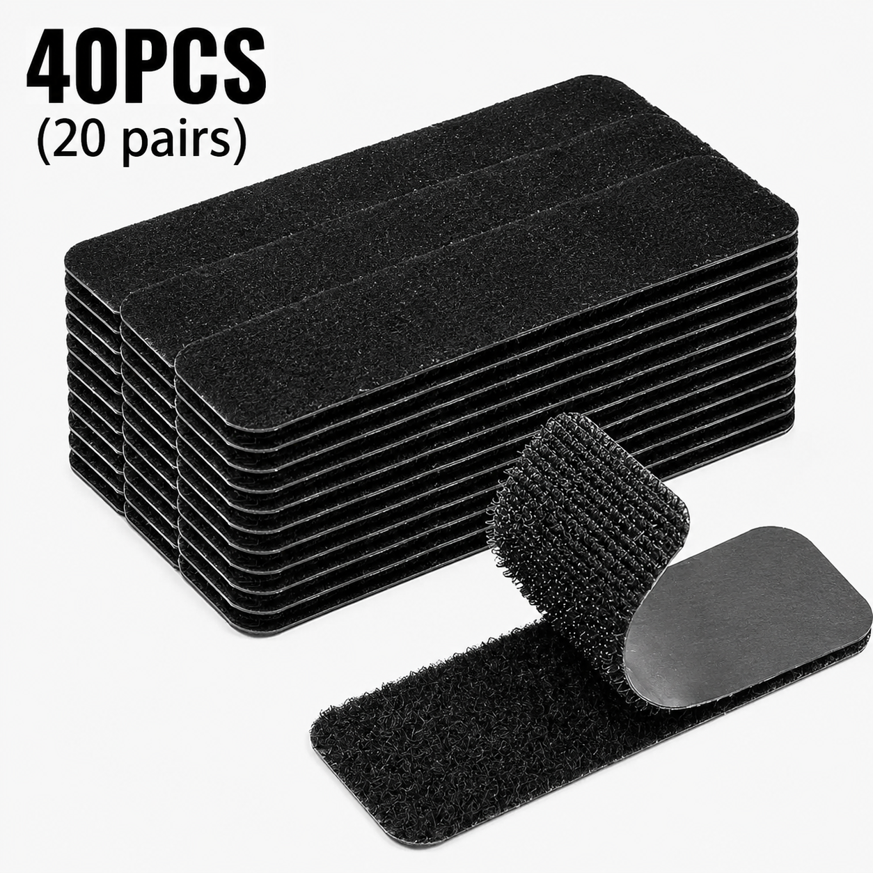 Heavy Duty Waterproof Self-Adhesive Double Sided Hook and Loop Strips, Reusable Mounting Tape for Wall Hanging Picture Frames, Frame Wall Decor, Cable Organizer (Home & Office Use),campingessentials,outdoorfurnitureset,campinggear