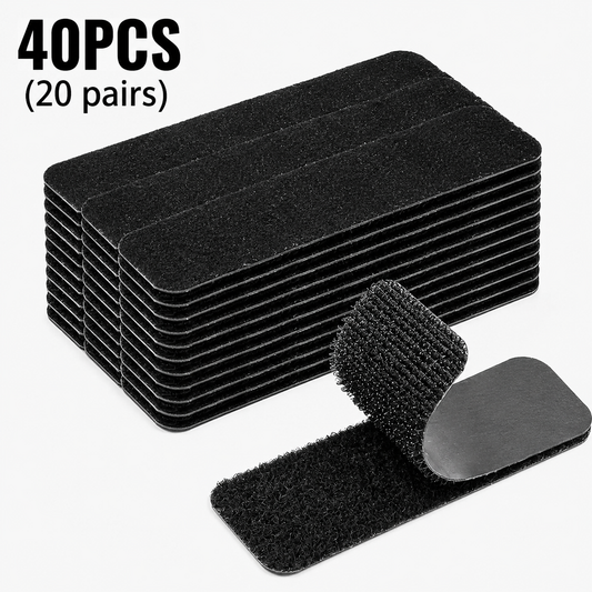 Heavy Duty Waterproof Self-Adhesive Double Sided Hook and Loop Strips, Reusable Mounting Tape for Wall Hanging Picture Frames, Frame Wall Decor, Cable Organizer (Home & Office Use),campingessentials,outdoorfurnitureset,campinggear