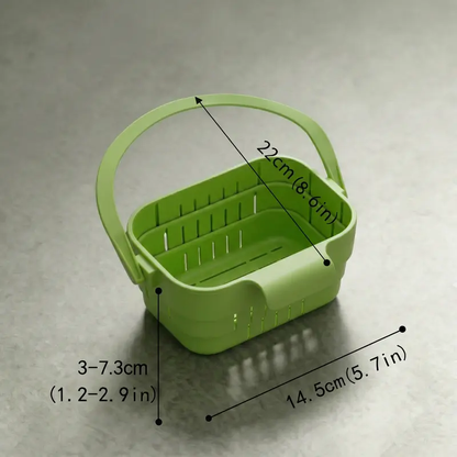 AA Foldable Hanging Kitchen Sink Drain Basket, Stainless Steel Kitchen Accessories - Hands-Free Hygienic Design, High-Efficiency Anti-Clog System, Tool-Free Installation, Slim Space-Saving, Easy-Clean, Low-Maintenance Strainer Kitchenware