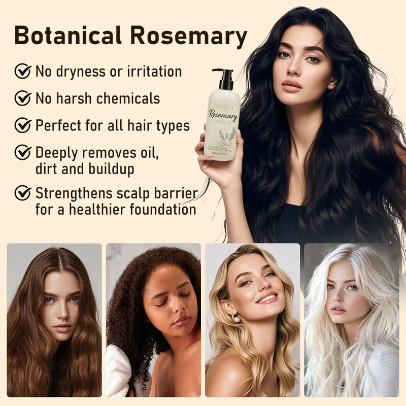 BANKIT Rosemary & Batana Oil Hair Growth Cleanser | Helps Reduce Oily Scalp & Dandruff, Soothes Scalp Irritation & Restores Smooth, Healthy Shine