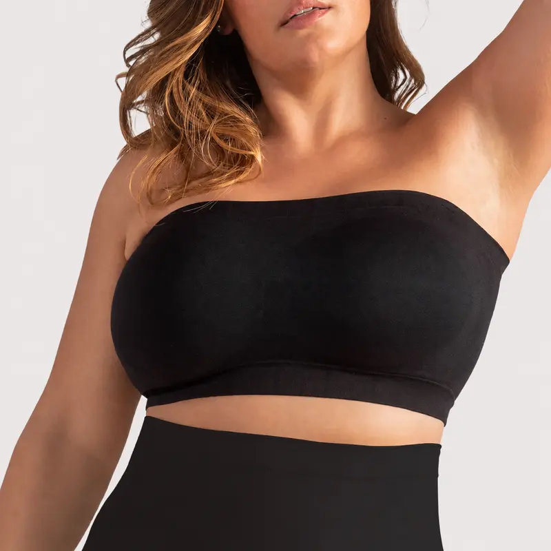 Truekind Convertible Strapless Bandeau Bra with Wireless Comfort, Anti-Slip Grip & Removable Straps Fit Outfits