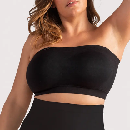 Truekind Convertible Strapless Bandeau Bra with Wireless Comfort, Anti-Slip Grip & Removable Straps Fit Outfits