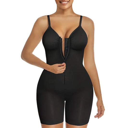 Shapewear for Women Tummy Control Bodysuits Zip-Up Comfort Ultra Stretch Fabric Customizable Fit Breathable Mesh Design Comfortable Fit