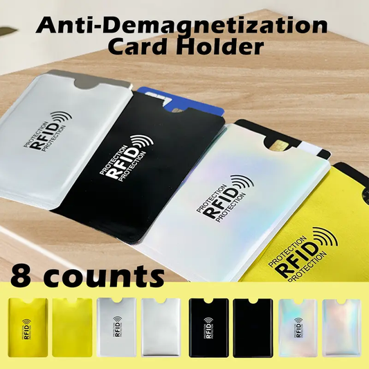 8 Counts RFID Blocking Sleeves Set – Protection for Credit & ID Cards, Slim & Lightweight Design