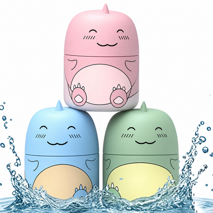 Cute Dinosaur-Shaped Toilet Bowl Cleaner Bottle, Bathroom Toilet Tank Cleaner with Ocean, Jasmine, and Peach Scent,Three bottles can be used for 9 months (Three colors and three bottles) Powerful Cleaning Tablets Household