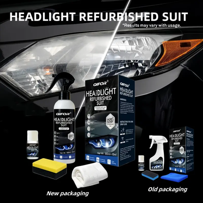 Automotive Headlamp Restoration Fluid, oxidized and yellowed automotive headlamps, blurring enhanced crystalline coating refurbisher