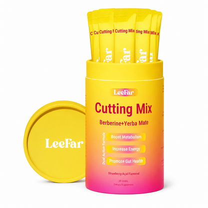 Cutting Drink Mix – Strawberry Açaí Flavor | Berberine + Yerba Mate Supplement, 30 Sticks