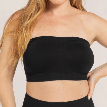 Truekind Convertible Strapless Bandeau Bra with Wireless Comfort, Anti-Slip Grip & Removable Straps Fit Outfits