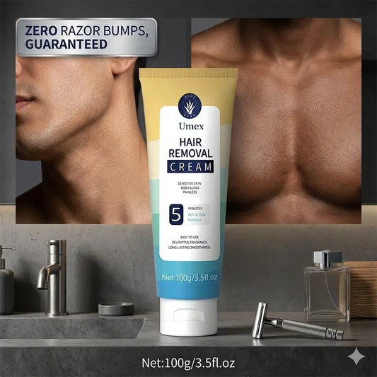 Pain-Free Hair Removal Cream for Sensitive Skin-Gentle Body Care Hypoallergenic Formula with Aloe Vera& Licorice-Derived – Gentle & Fast-Acting Depilatory Cream with Light Fresh Scent, Suitable for Men & Women