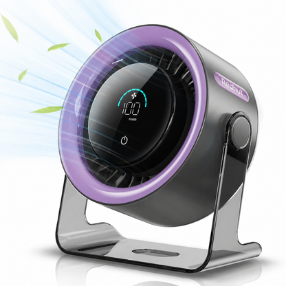 2026 Desk Fan with LED Display USB Powered Portable 100 Speeds 120° Tilt Quiet Long Battery Life Oscillating Table Fan for Bedroom Office Home Camping