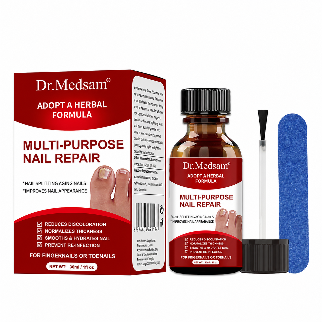 Extra Strength Toenail Fungus Treatment, Antifungal Solution for Toenails & Fingernails, Triple Action Formula to Remove Fungus, Repair Damaged Nails, 0.5 Fl Oz Healing Natural Therapeutic Nail Care