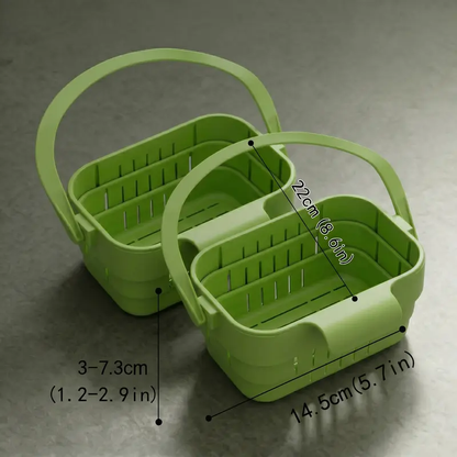 AA Foldable Hanging Kitchen Sink Drain Basket, Stainless Steel Kitchen Accessories - Hands-Free Hygienic Design, High-Efficiency Anti-Clog System, Tool-Free Installation, Slim Space-Saving, Easy-Clean, Low-Maintenance Strainer Kitchenware