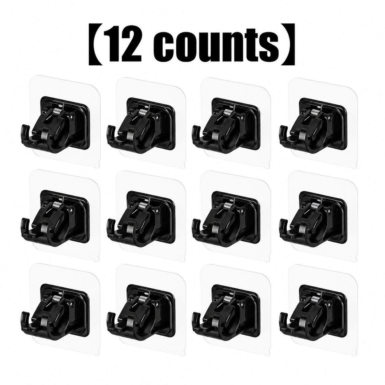 A set of 8PCS Curtain Rod Brackets with Clips,Transparent Drapery Hooks,Rod Hanging,Adjustable Rods Holder,Multipurposefor Curtain Rod Hooks for Livingroom Bathroom Kitchen Bedroom Toilet Apartment