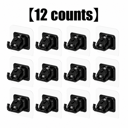 A set of 8PCS Curtain Rod Brackets with Clips,Transparent Drapery Hooks,Rod Hanging,Adjustable Rods Holder,Multipurposefor Curtain Rod Hooks for Livingroom Bathroom Kitchen Bedroom Toilet Apartment
