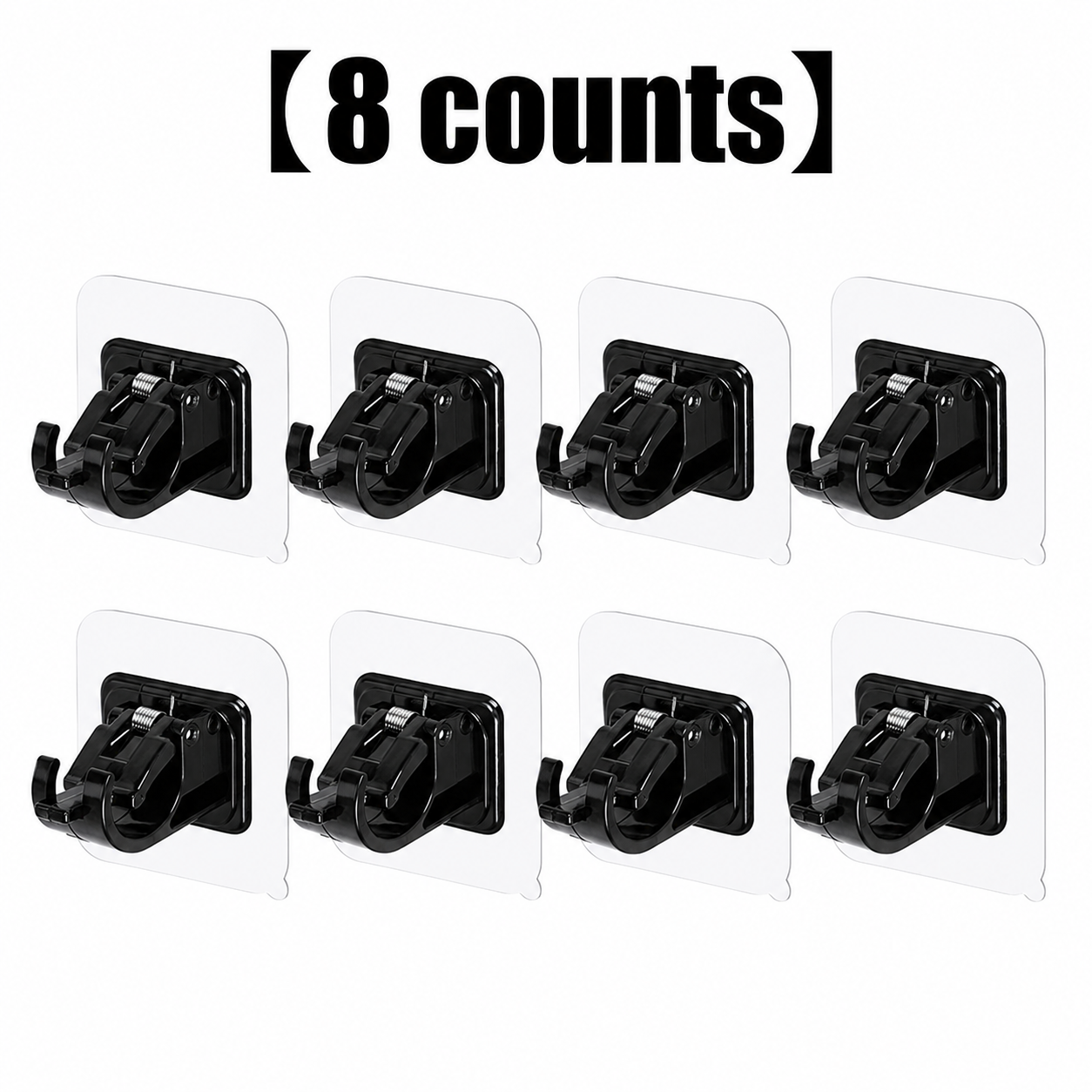 A set of 8PCS Curtain Rod Brackets with Clips,Transparent Drapery Hooks,Rod Hanging,Adjustable Rods Holder,Multipurposefor Curtain Rod Hooks for Livingroom Bathroom Kitchen Bedroom Toilet Apartment