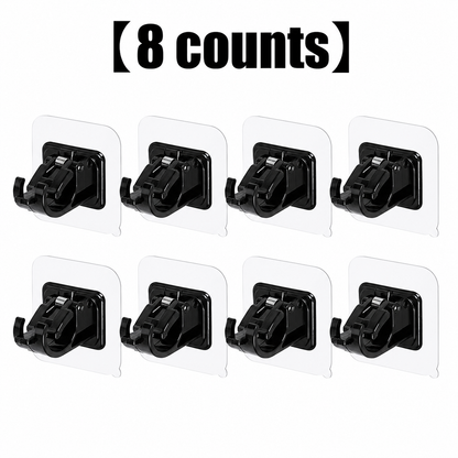 A set of 8PCS Curtain Rod Brackets with Clips,Transparent Drapery Hooks,Rod Hanging,Adjustable Rods Holder,Multipurposefor Curtain Rod Hooks for Livingroom Bathroom Kitchen Bedroom Toilet Apartment