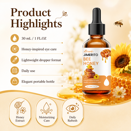 Ximonth Jimerito Honey For Eyes, Refreshing, Moisturizing And Soothing Eye Drops For Dry And Astringent Eyes