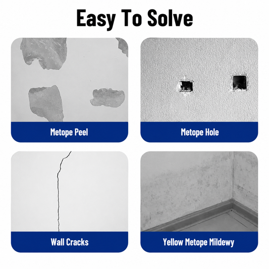 Drywall Patch Repair Kit – 250g Fast-Drying Mending Compound + Multi-Purpose Concrete Sealant + Waterproof Caulking Tools for Cracks, Holes & Leaks