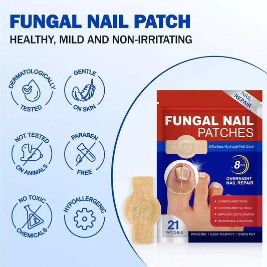 21 Count/bag Nail Health Care Patches,Toenail Fungus Treatment Extra Strength,Nighttime Nail Repair for Damaged,Fungal Nail Patches,Discolored Nails,Nail Health Care Patches,Suitable for Solving Fungal Nails and Other Nail Problems.