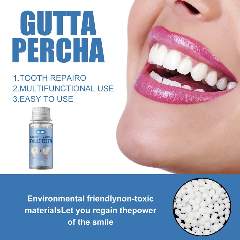 EELHOE Moldable Dental Gel Dentures Temporary Fillings Cavities and Teeth Fillings Temporary Tooth Filling Denture Kit Oral false tooth fake