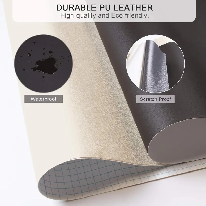 20*54 Inch Self-Adhesive Leather Sticker Patch Cuttable Sofa Repair,PVC Leatherette Waterproof Upholstery Fabric,Leather Stickers Self Adhesiveleather Repair Patch,for Car Seat, Couch, Chair