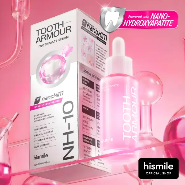 Hismile Tooth Armour Fluoride Free Toothpaste Serum, Nano Hydroxyapatite Toothpaste, Appropriate for Sensitive Teeth, Supports Tooth Enamel, Niacinamide Toothpaste, Advanced Enamel Support | 60 ml