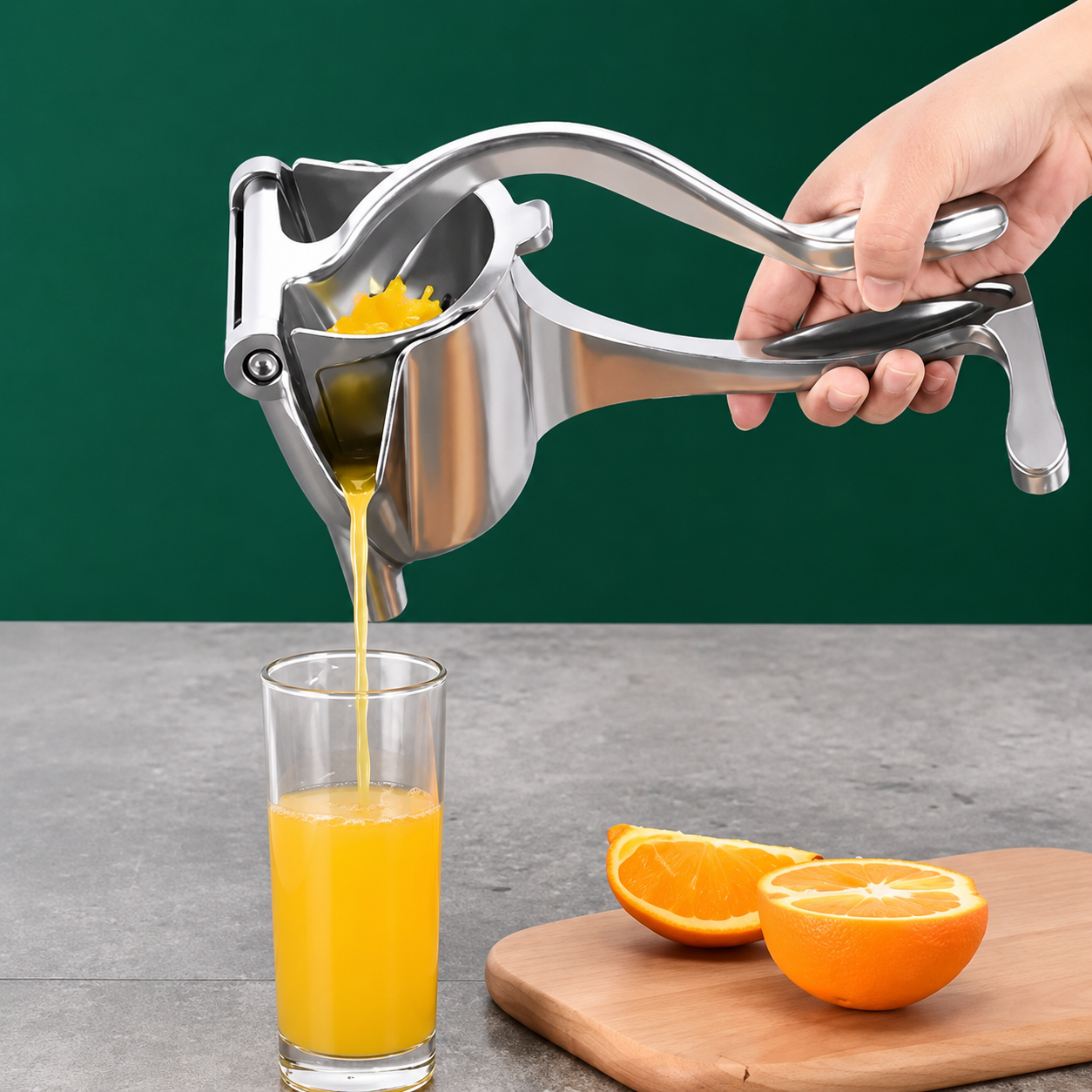 Hand Juicer Squeezer - Portable Multifunctional Manual Fruit Juicer Quiet Operation Easy Cleaning Detachable Head Press Sturdy Food Grade Juicermachine Kitchen Gadget Utensils