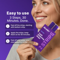 Teeth Whitening Strips – Peroxide-Free 30-Minute Whitening Kit, 14 Strips, Vegan Easy Peel-Off Formula