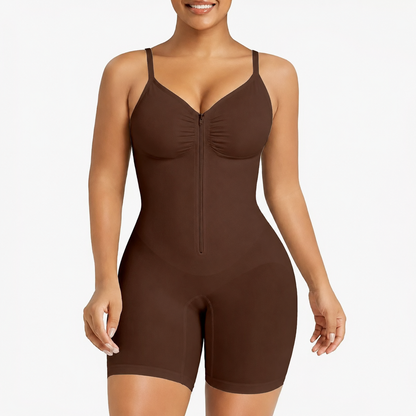 Shapewear for Women Tummy Control Bodysuits Zip-Up Comfort Ultra Stretch Fabric Customizable Fit Breathable Mesh Design Comfortable Fit