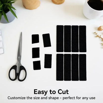 Heavy Duty Waterproof Self-Adhesive Double Sided Hook and Loop Strips, Reusable Mounting Tape for Wall Hanging Picture Frames, Frame Wall Decor, Cable Organizer (Home & Office Use),campingessentials,outdoorfurnitureset,campinggear