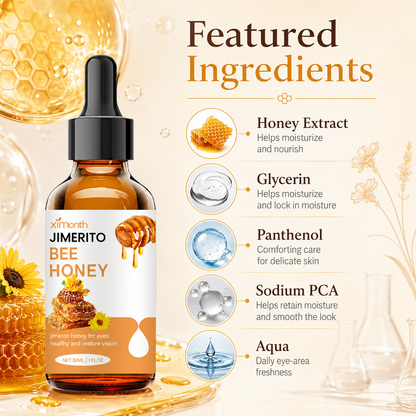 Ximonth Jimerito Honey For Eyes, Refreshing, Moisturizing And Soothing Eye Drops For Dry And Astringent Eyes