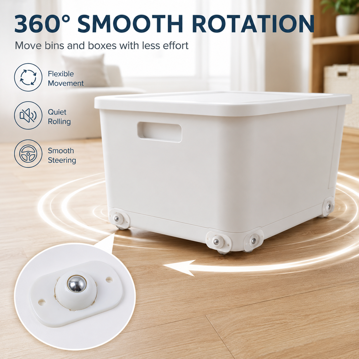 8 Counts Self Adhesive Mini Caster Wheels，360 Degree Rotation,durable,Strong Load Low Noise Self Caster Wheels