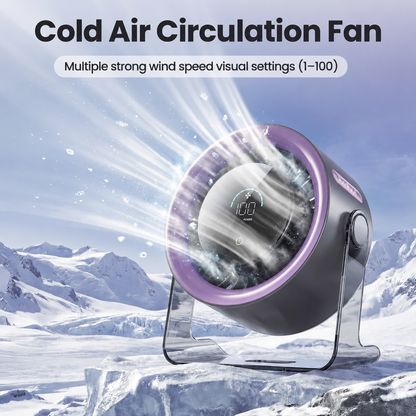 2026 Desk Fan with LED Display USB Powered Portable 100 Speeds 120° Tilt Quiet Long Battery Life Oscillating Table Fan for Bedroom Office Home Camping