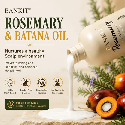 BANKIT Rosemary & Batana Oil Hair Growth Cleanser | Helps Reduce Oily Scalp & Dandruff, Soothes Scalp Irritation & Restores Smooth, Healthy Shine