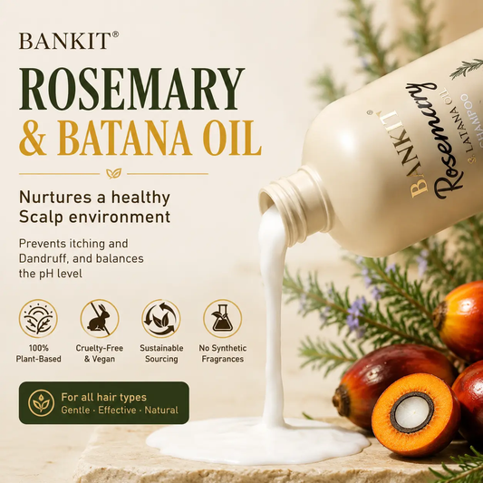 🌿BANKIT Rosemary & Batana Shampoo for Fuller, Healthier, Shinier Hair✨💆‍♀️🔥🛒