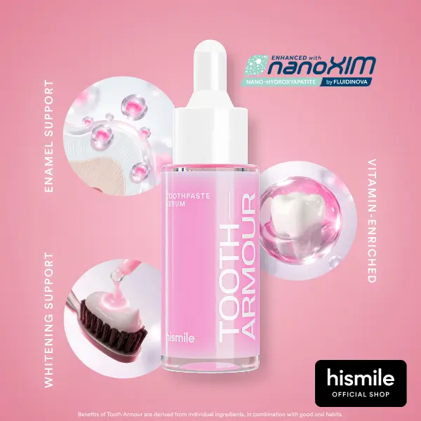 Hismile Tooth Armour Fluoride Free Toothpaste Serum, Nano Hydroxyapatite Toothpaste, Appropriate for Sensitive Teeth, Supports Tooth Enamel, Niacinamide Toothpaste, Advanced Enamel Support | 60 ml