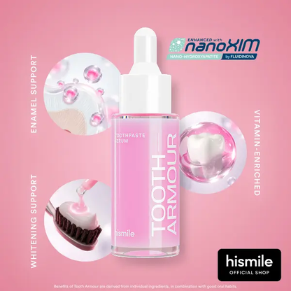 Hismile Tooth Armour Fluoride Free Toothpaste Serum, Nano Hydroxyapatite Toothpaste, Appropriate for Sensitive Teeth, Supports Tooth Enamel, Niacinamide Toothpaste, Advanced Enamel Support | 60 ml