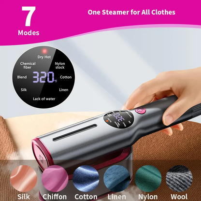 Garment Steamer for Clothes, Portable Travel Clothing Steamer Iron, 7 Mode with LED Display, 5s Fast Heating, 90° Swivel Handle, New Year Gift,Summervibes summerwins