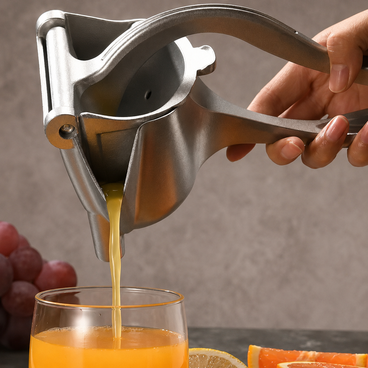 Hand Juicer Squeezer - Portable Multifunctional Manual Fruit Juicer Quiet Operation Easy Cleaning Detachable Head Press Sturdy Food Grade Juicermachine Kitchen Gadget Utensils