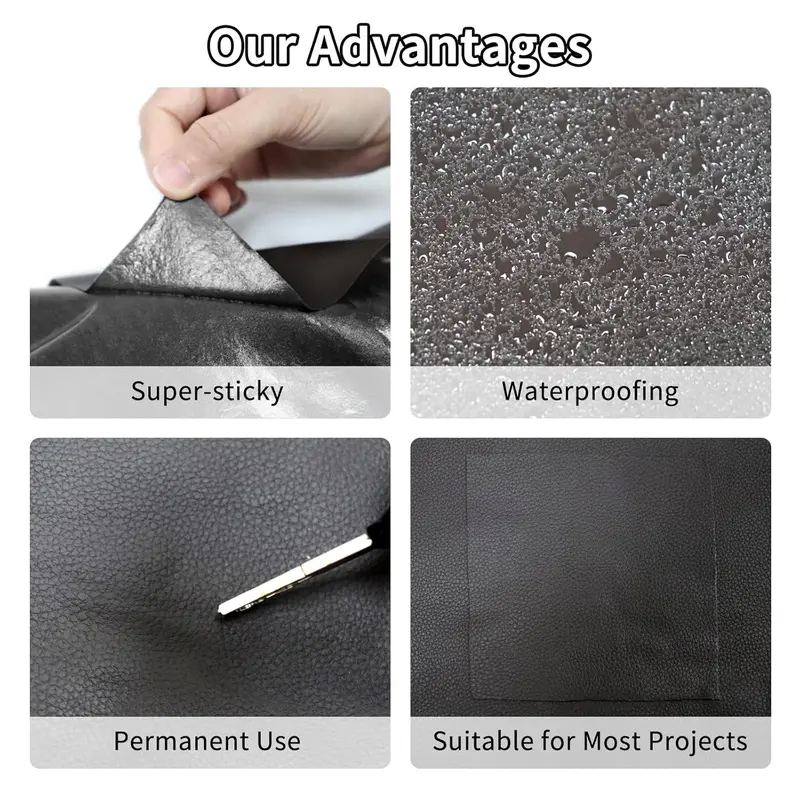 20*54 Inch Self-Adhesive Leather Sticker Patch Cuttable Sofa Repair,PVC Leatherette Waterproof Upholstery Fabric,Leather Stickers Self Adhesiveleather Repair Patch,for Car Seat, Couch, Chair