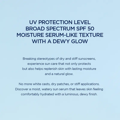 Hyalu-Cica Water-Fit Sun Serum UV 50ml (OTC) - Lightweight Sunscreen for Daily Use, Korean Sunscreen, Watery and Creamy Texture, Sunscreen for Sensitive Skin