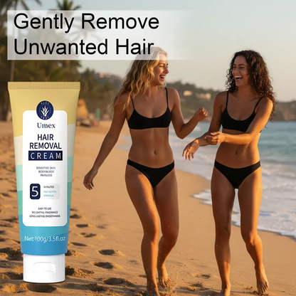 Pain-Free Hair Removal Cream for Sensitive Skin-Gentle Body Care Hypoallergenic Formula with Aloe Vera& Licorice-Derived – Gentle & Fast-Acting Depilatory Cream with Light Fresh Scent, Suitable for Men & Women