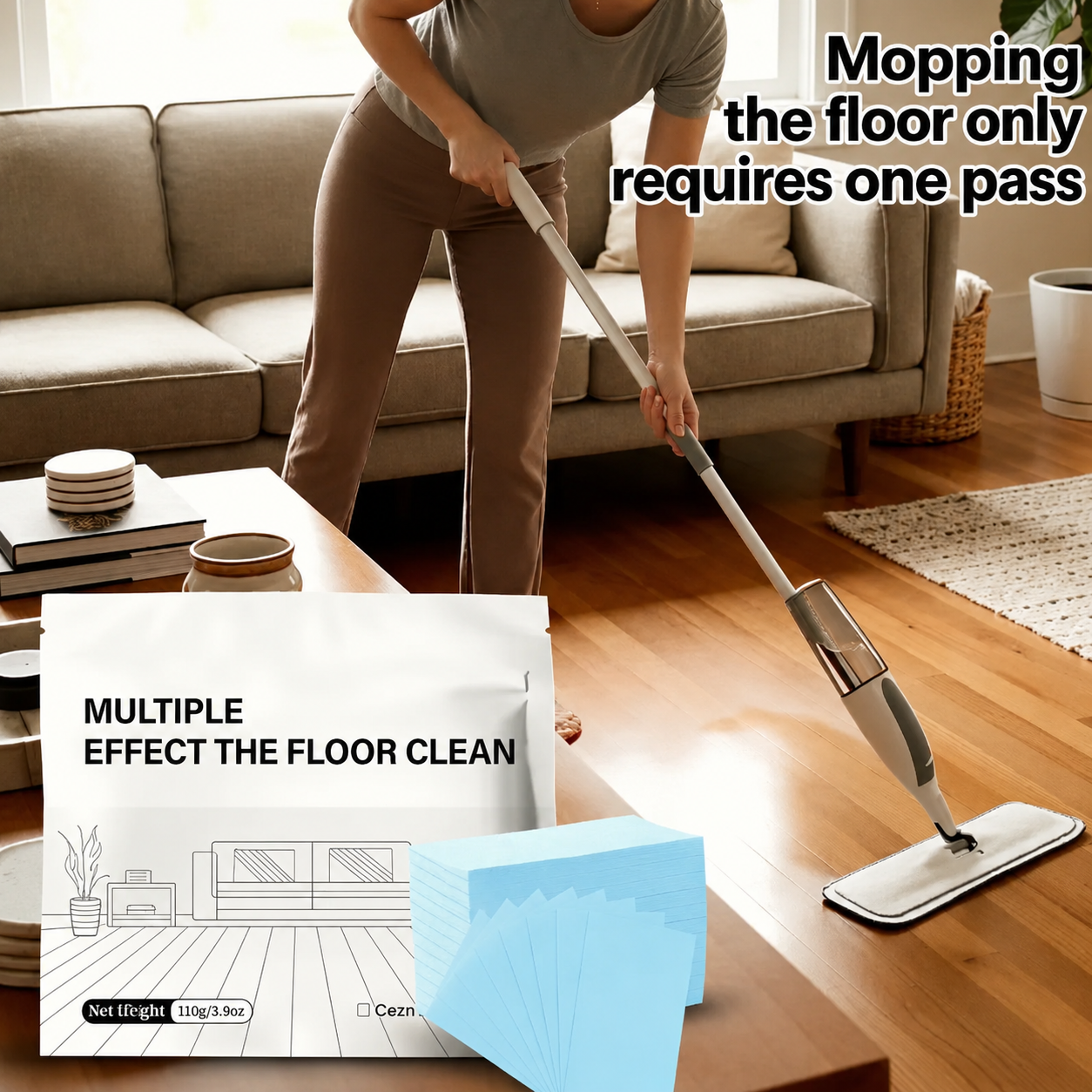 200 Piece Floor Cleaning Tablets Multi-Surface Cleaner for Hardwood Laminate Tile & RV Walls Antibacterial Deodorization Maintenance