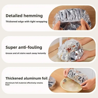 Home dining table & food container aluminum foil heat-retaining cover, kitchen food insulation and freshness keeping, high-quality aluminum foil