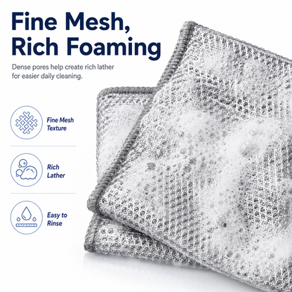 10 Counts Dishwashing Rags，Multipurpose Non-Scratch Wire Dishcloths for Wet and Dry Use, Reusable Wire Cleaning Cloths for Kitchen, Sinks, and Pans Silver Removable, Washable & More
