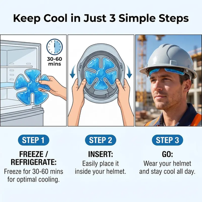 Reusable Cooling Gel Ice Packs, Cold Therapy Inserts For Hard Hats & Sun Hats, Cooling Relief For Construction Workers, Outdoor Activities, Daily Use, Heat Prevention, multi use for summer, perfect gift idea