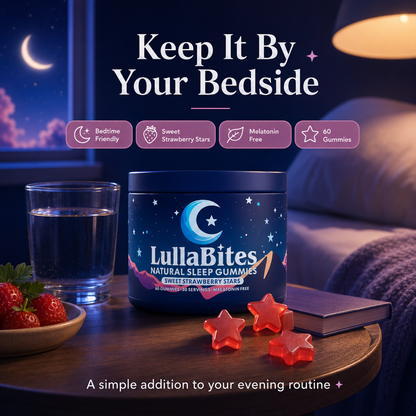 Natural Sleep Gummies – Sweet Strawberry Stars, Melatonin-Free, 60 Gummies / 30 Servings