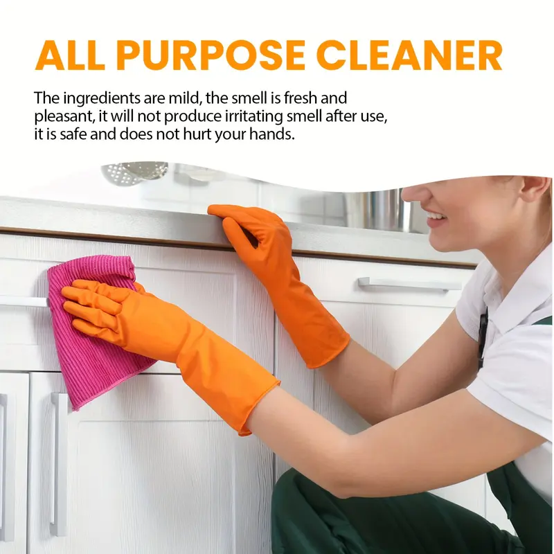 500ml Kitchen Spray Cleaner & Degreaser - Antibacterial Lemon Scented Quick Grease Removal No Residue Not Harmful to Hands 99.9% Sterilization Household Home Cleaning Products Household Scented